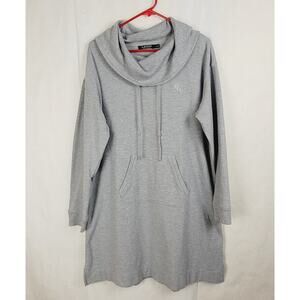 Lauren Ralph Lauren grey sweatshirt cowlneck dress XL Cozycore Preppy Heritage